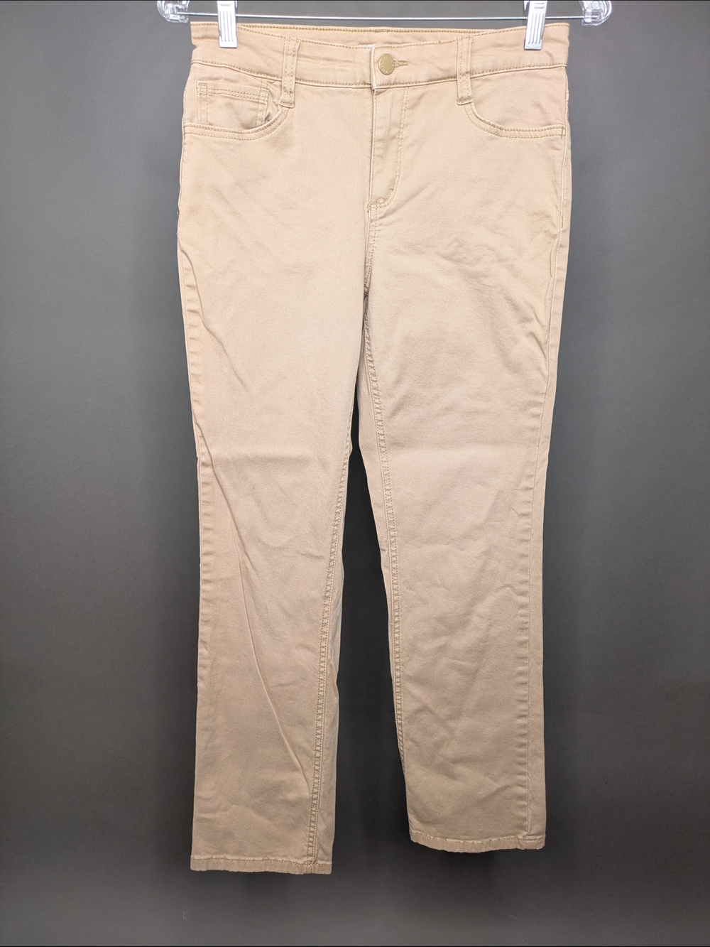 Jones New York Tan Straight-Leg Jeans